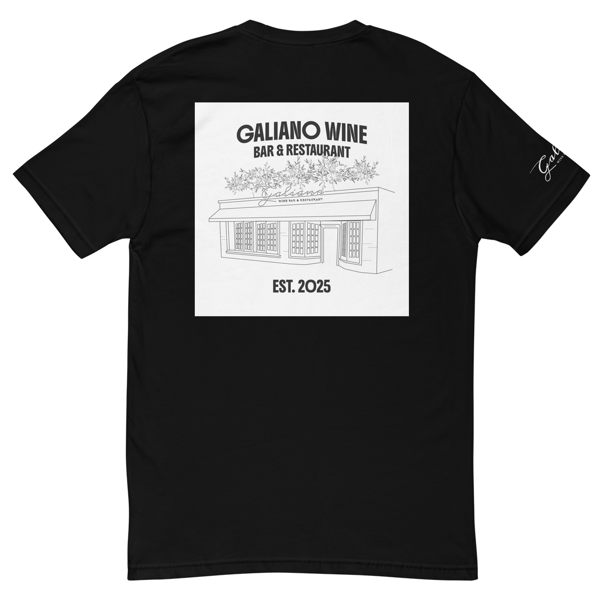 Galiano Wine Bar & Restaurant Fitted T-Shirt in Black - Galiano Wine