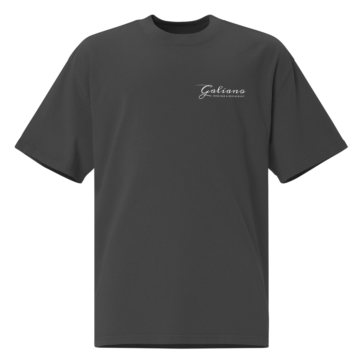 Galiano Wine Bar & Restaurant Oversized Faded T-Shirt in Grey - Galiano Wine