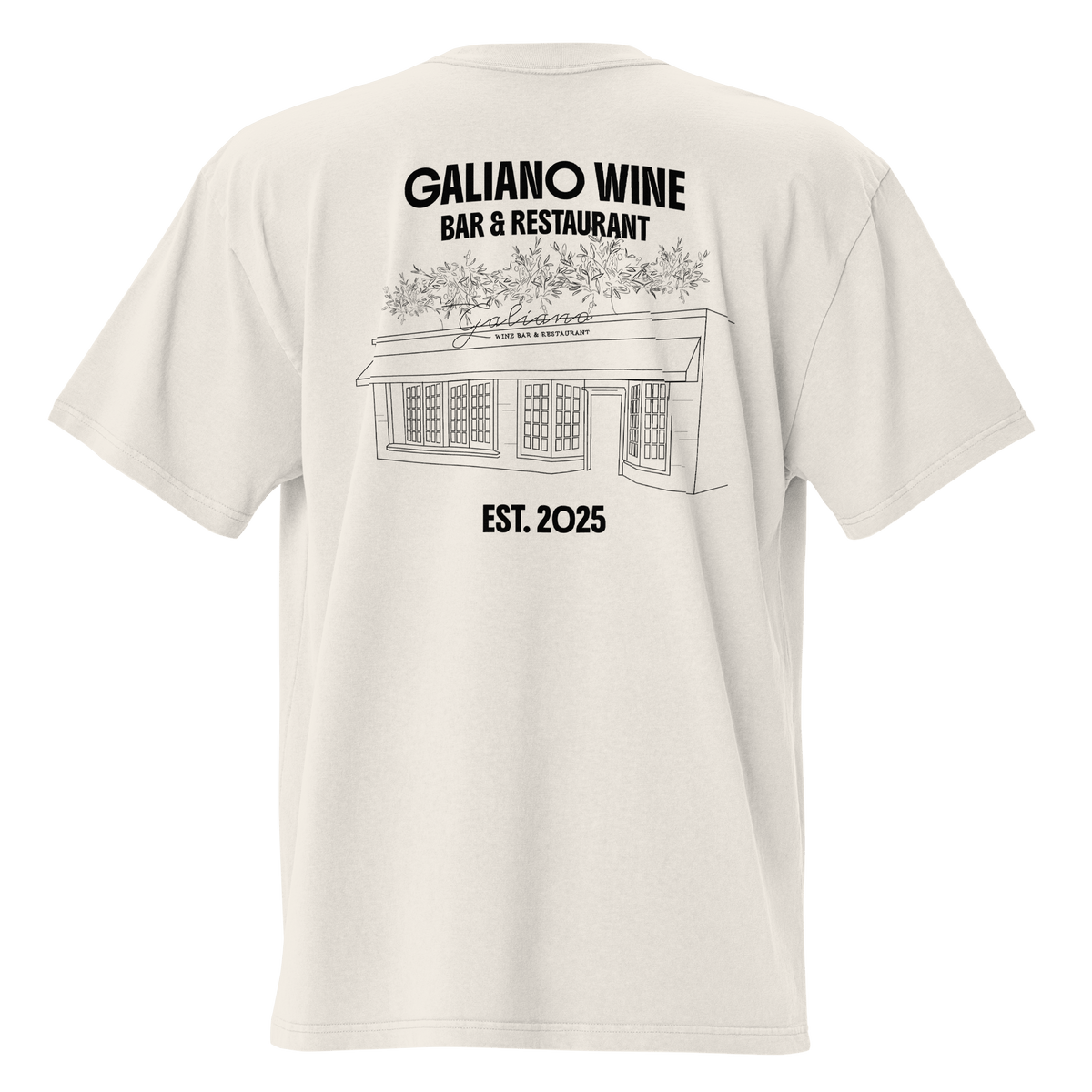 Galiano Wine Bar & Restaurant Oversized T-Shirt - Galiano Wine