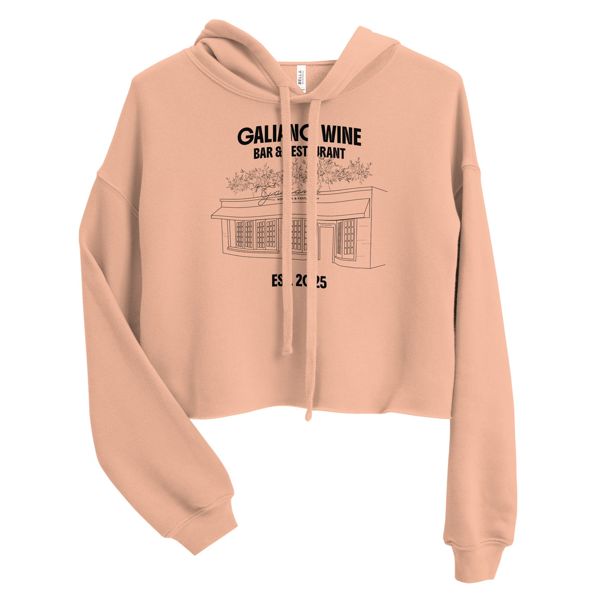 Galiano Wine Bar & Restaurant Women's Crop Hoodie - Galiano Wine
