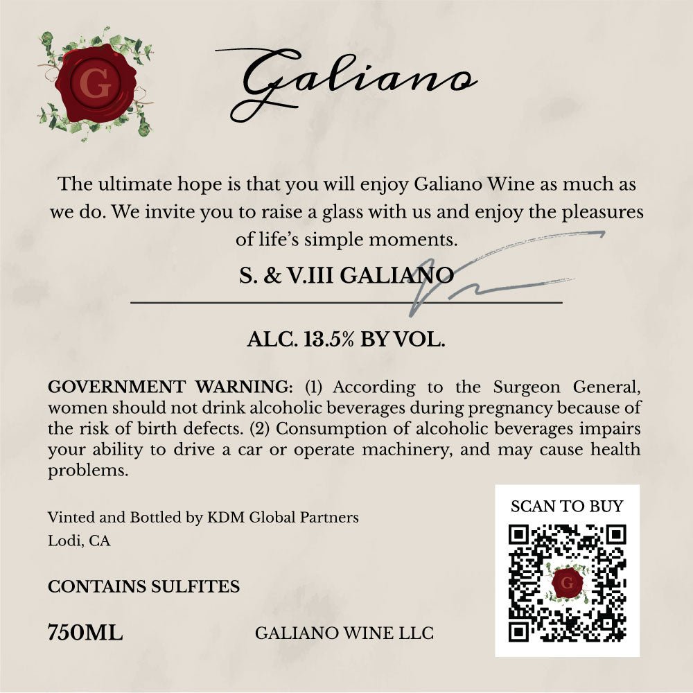 Galiano Cabernet Sauvignon - Galiano Wine