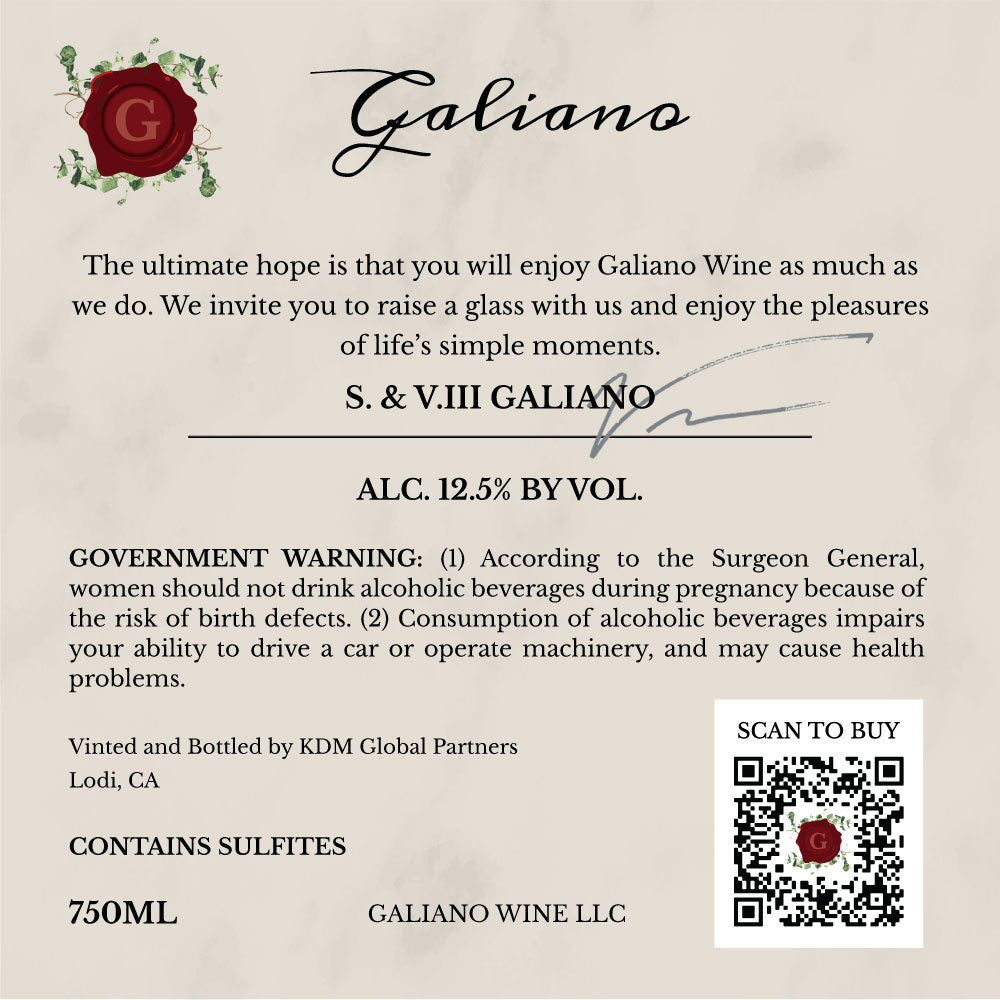 Galiano Pinot Noir - Galiano Wine