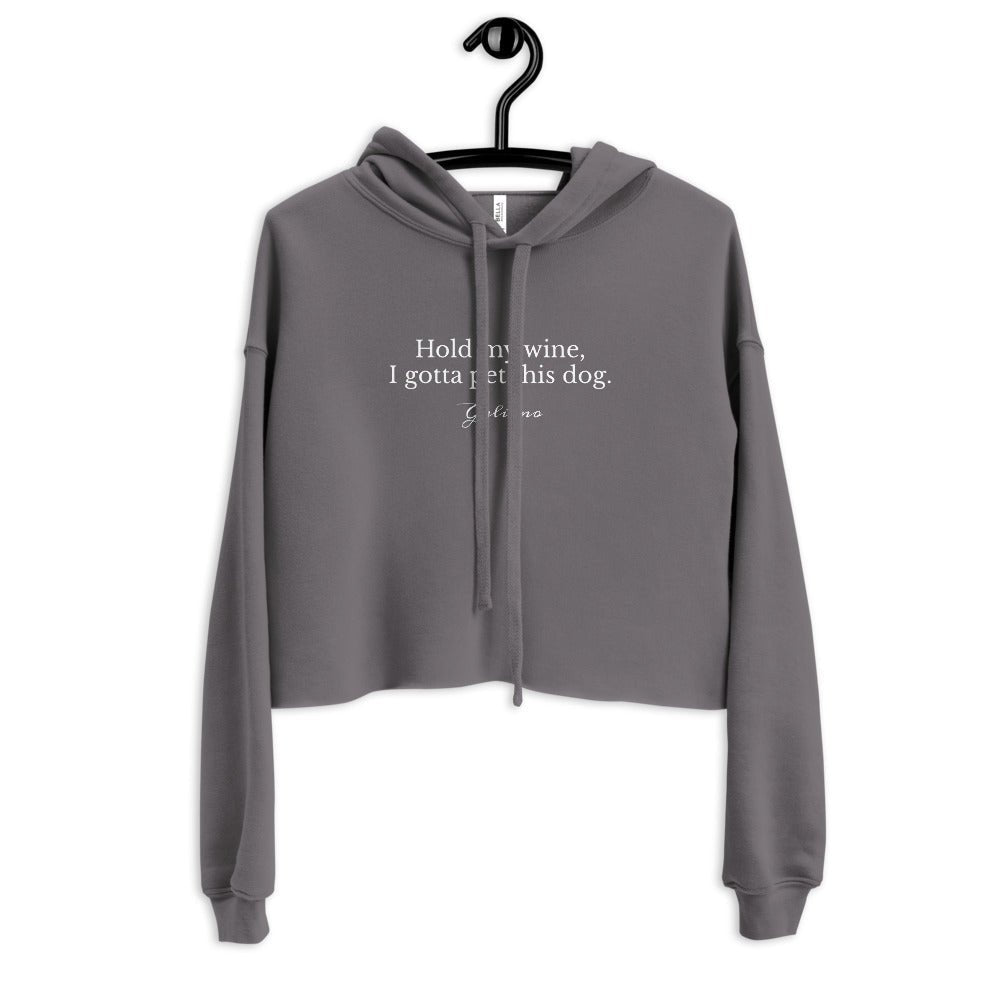 Hold My Wine Crop Hoodie - Galiano Wine