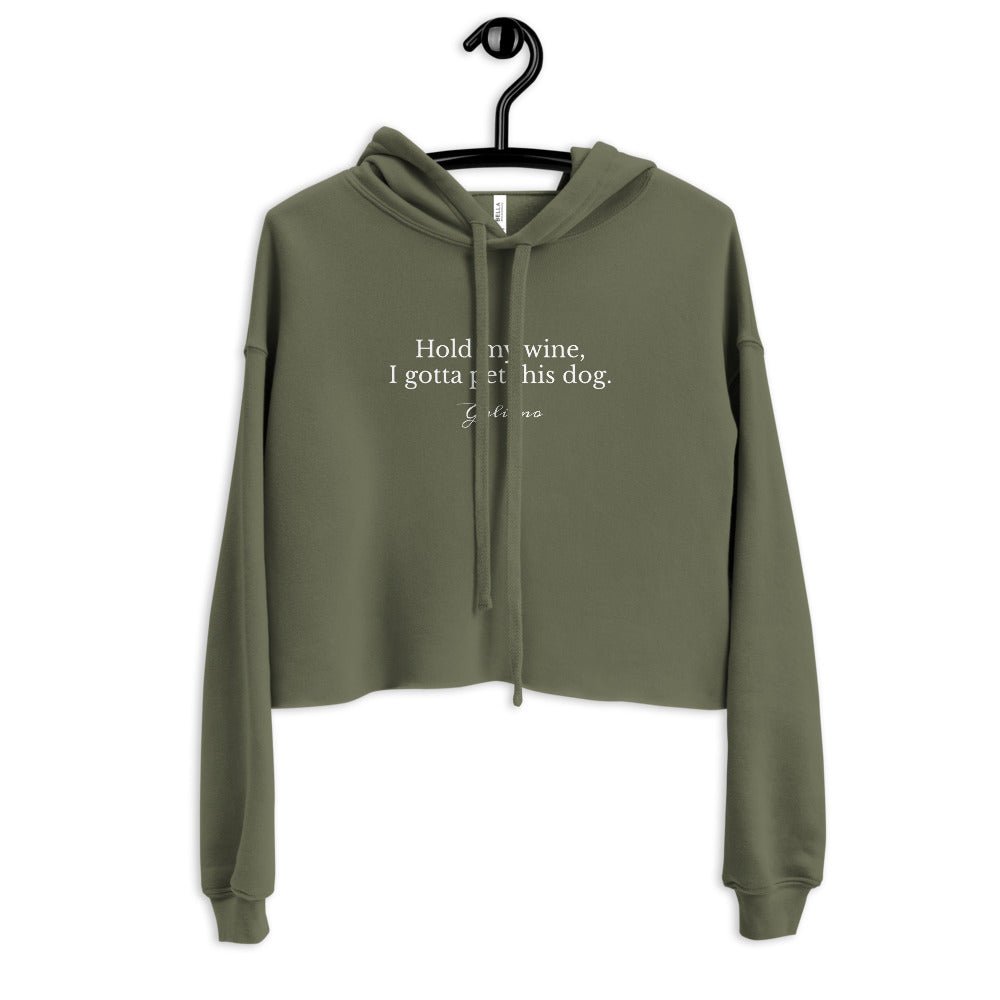Hold My Wine Crop Hoodie - Galiano Wine