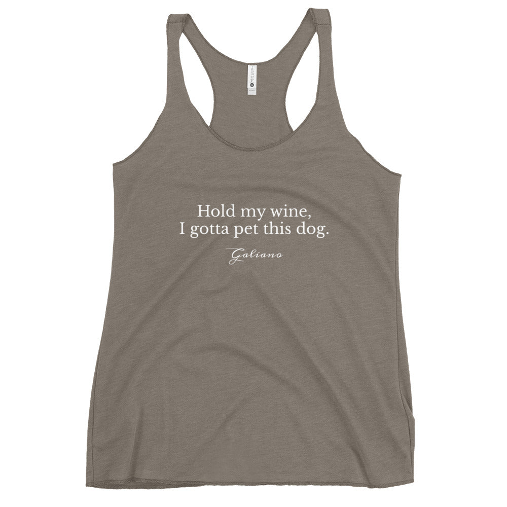 Hold My Wine Womens Tank Top - Galiano Wine