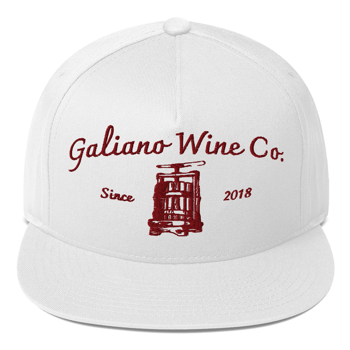 Galiano Wine Co. Classics Cap in White & Burgundy - Galiano Wine