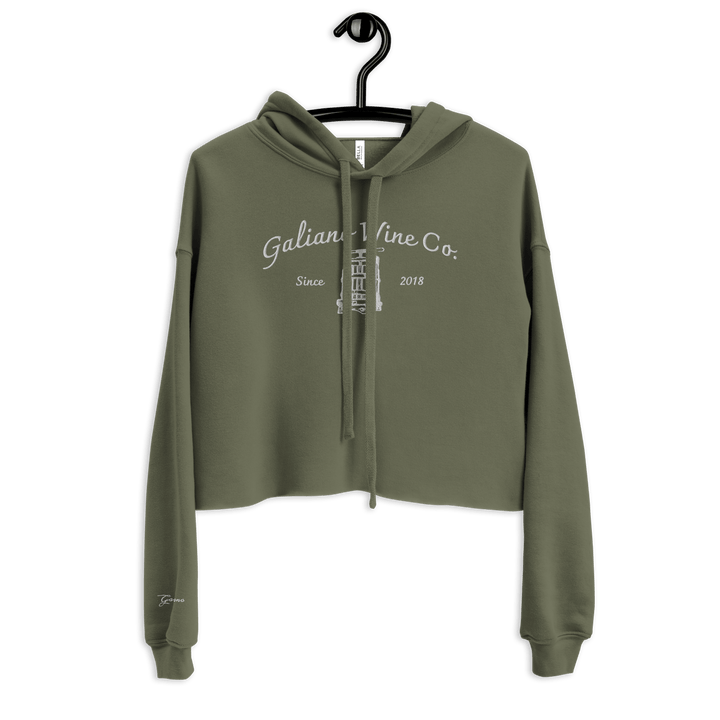 Galiano Wine Co. Crop Hoodie - Galiano Wine