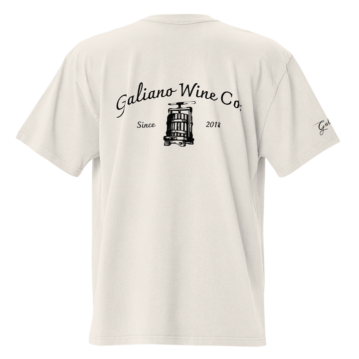 Galiano Wine Co. Oversized Faded T-Shirt - Galiano Wine